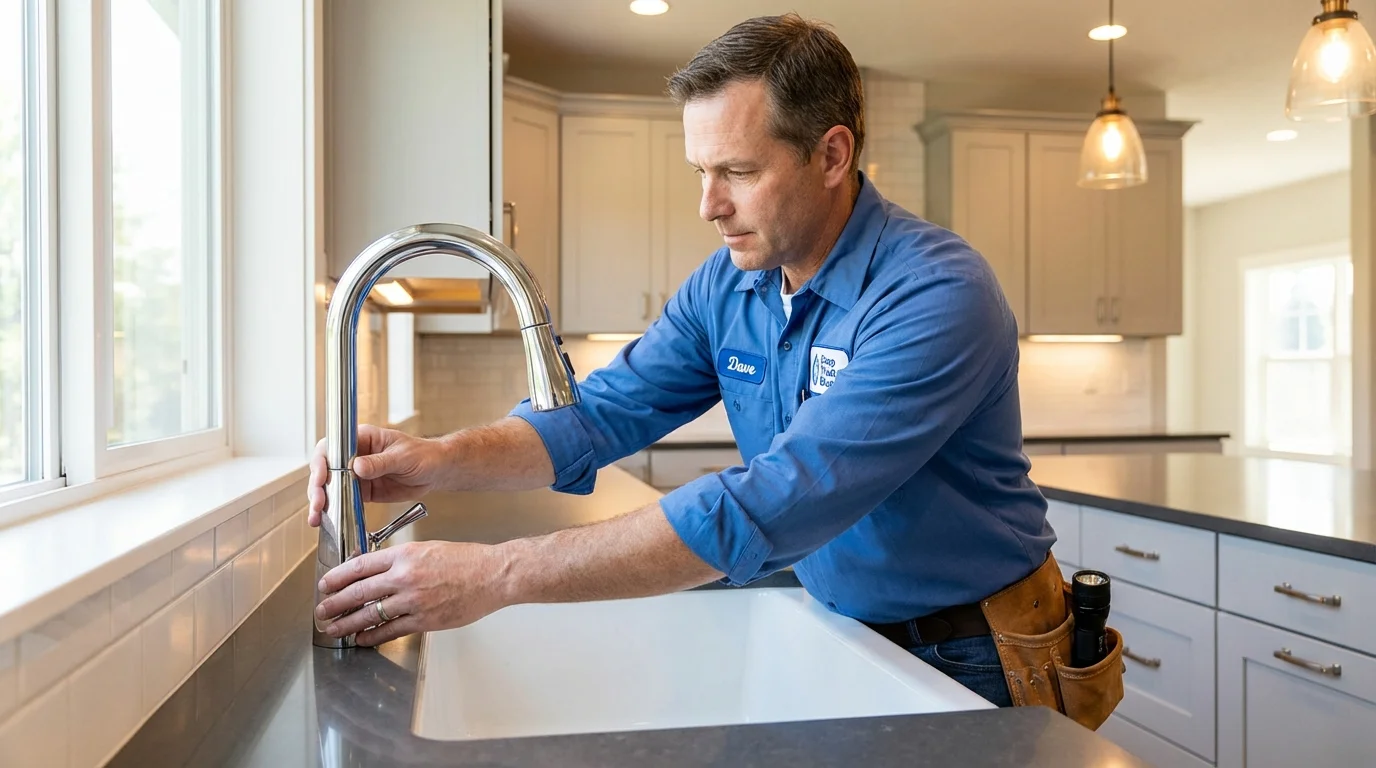 Kitchen faucet installation by Johns Plumbing LLC in Okawville