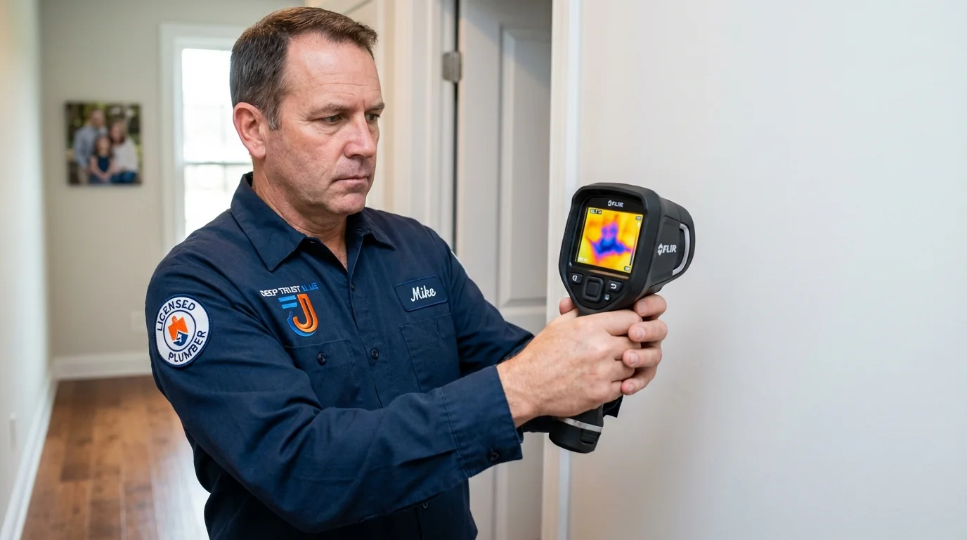 Thermal imaging leak detection by Johns Plumbing LLC in Okawville